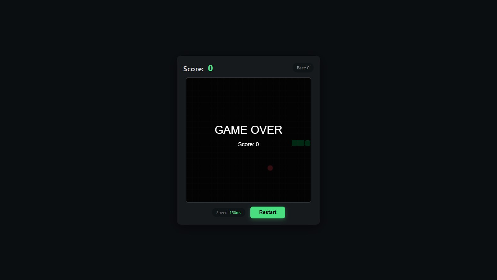 Recursive Flint · local RTX 3060 · Snake, written live in the video