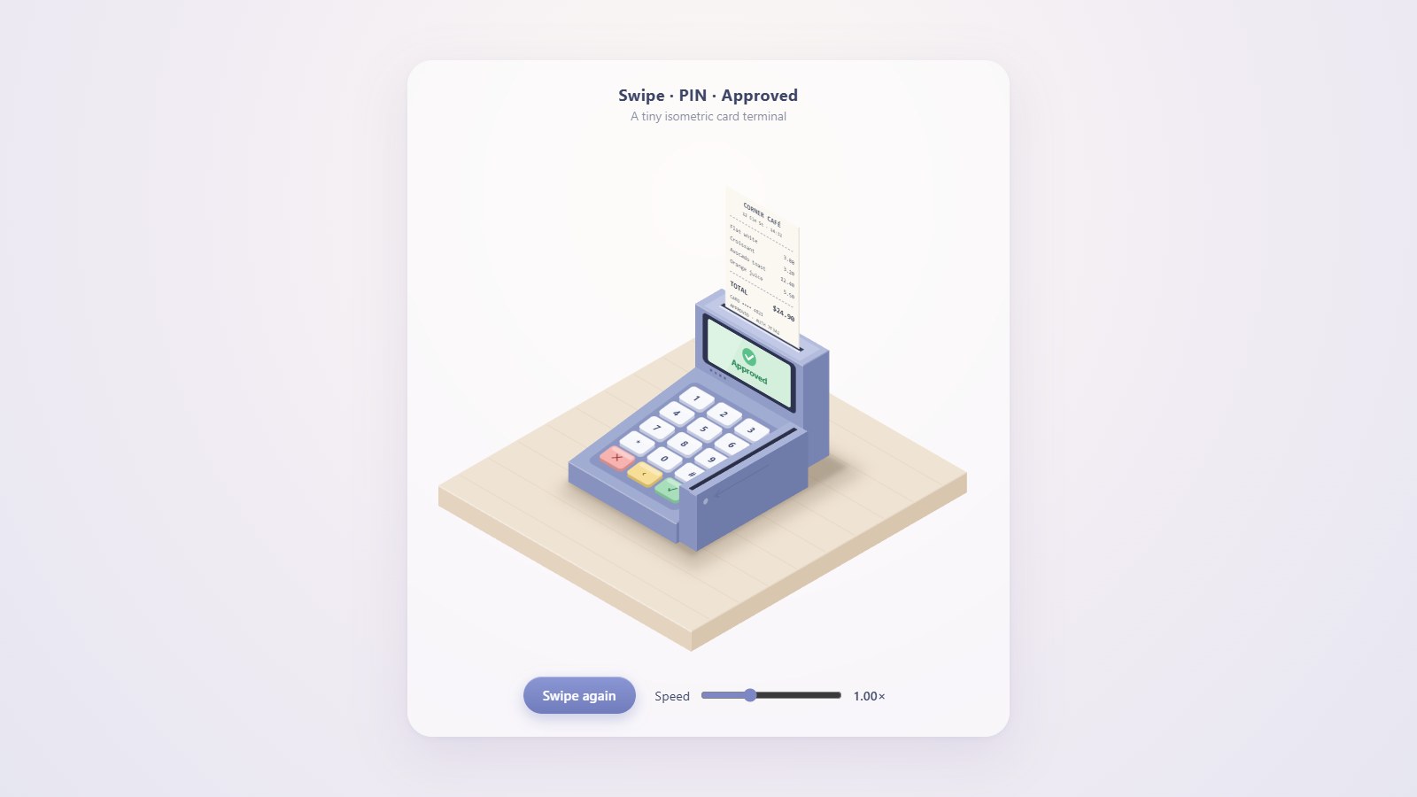 Claude Opus 5.5 · Swipe · PIN · Approved