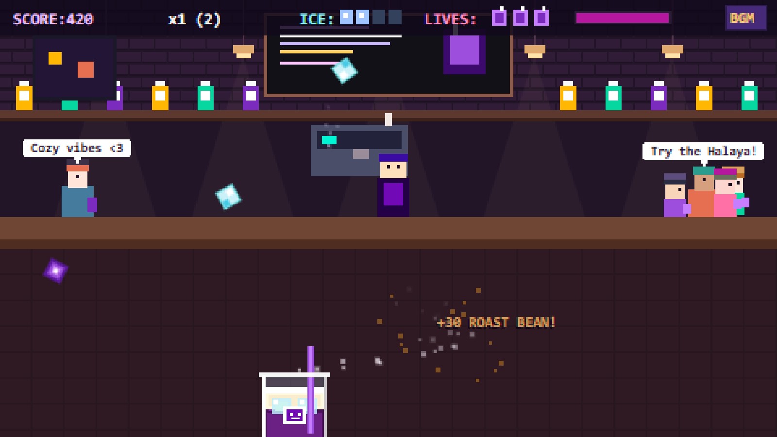 Ube Latte Cafe: a game in three messages