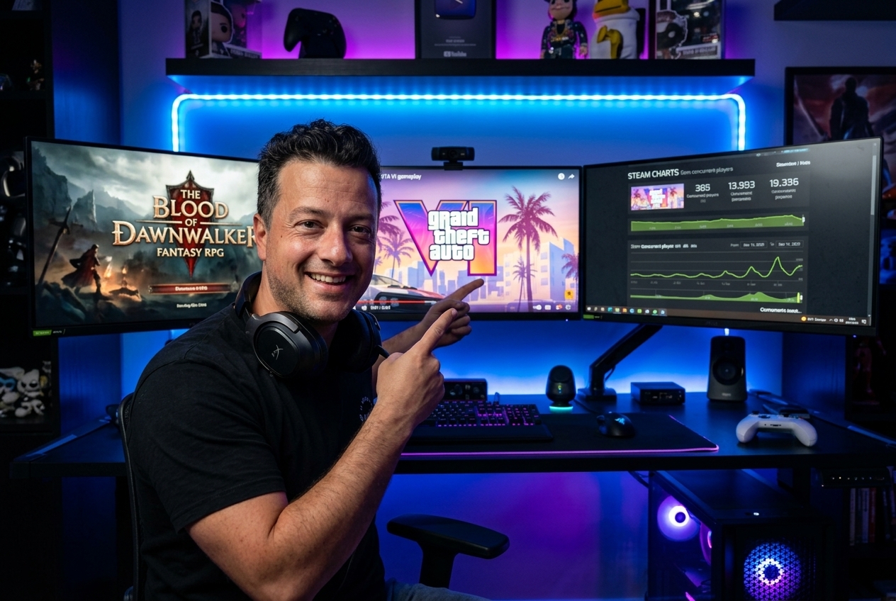 Vito Ruocco at his gaming setup
