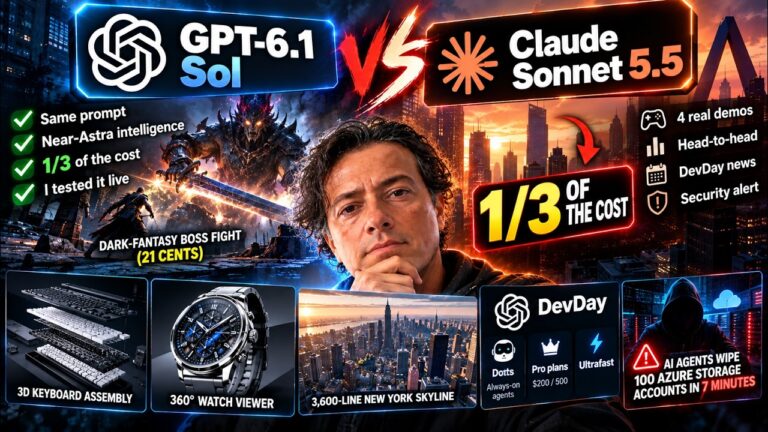 GPT 6.1 Sol vs Sonnet 5.5: Same Prompt, a Third of the Cost — Tested Live