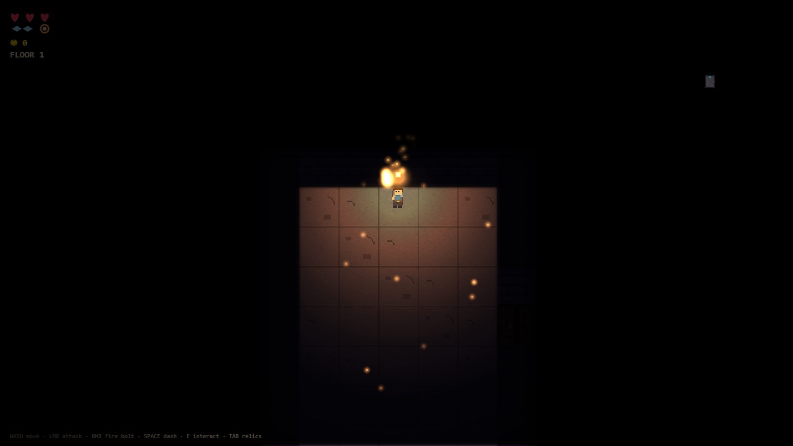 Fable 5.1's Ember Depths: the torch light stops at the walls and skeletons come out of the dark.