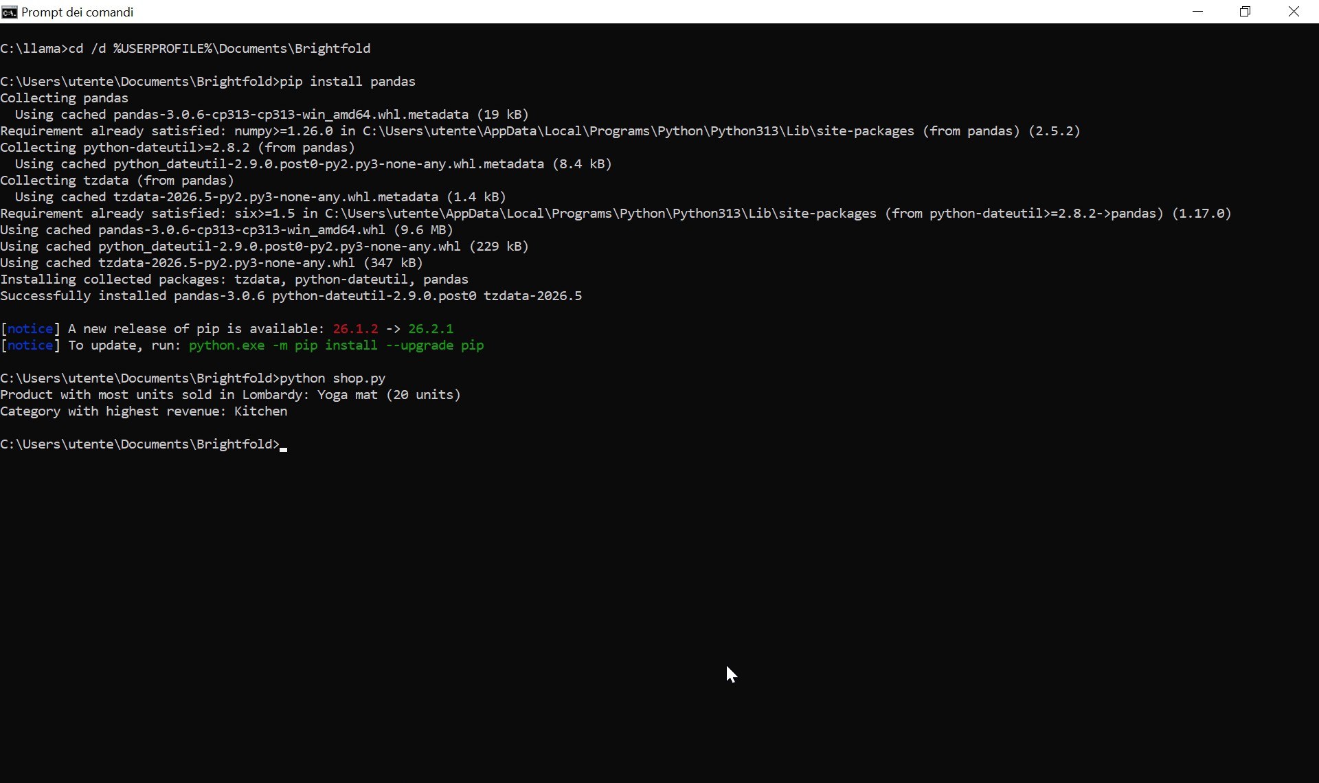 The script Liquid wrote, run on the real 400-row file: correct answers on the first try.