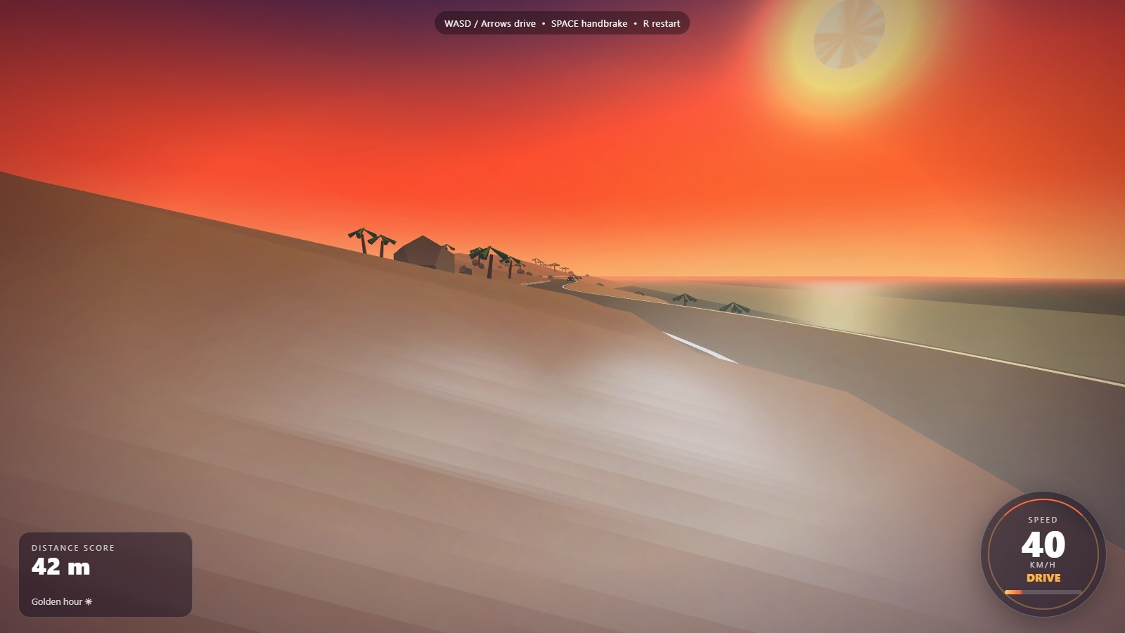 Meta Muse Wonder, Sunset Coast Drive: ran first time with no edits.