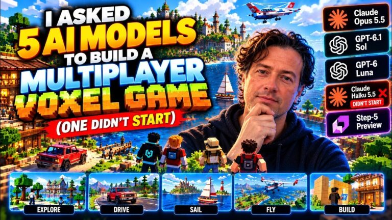 5 AI Models Built a Multiplayer Voxel Game: VOXARA Tested